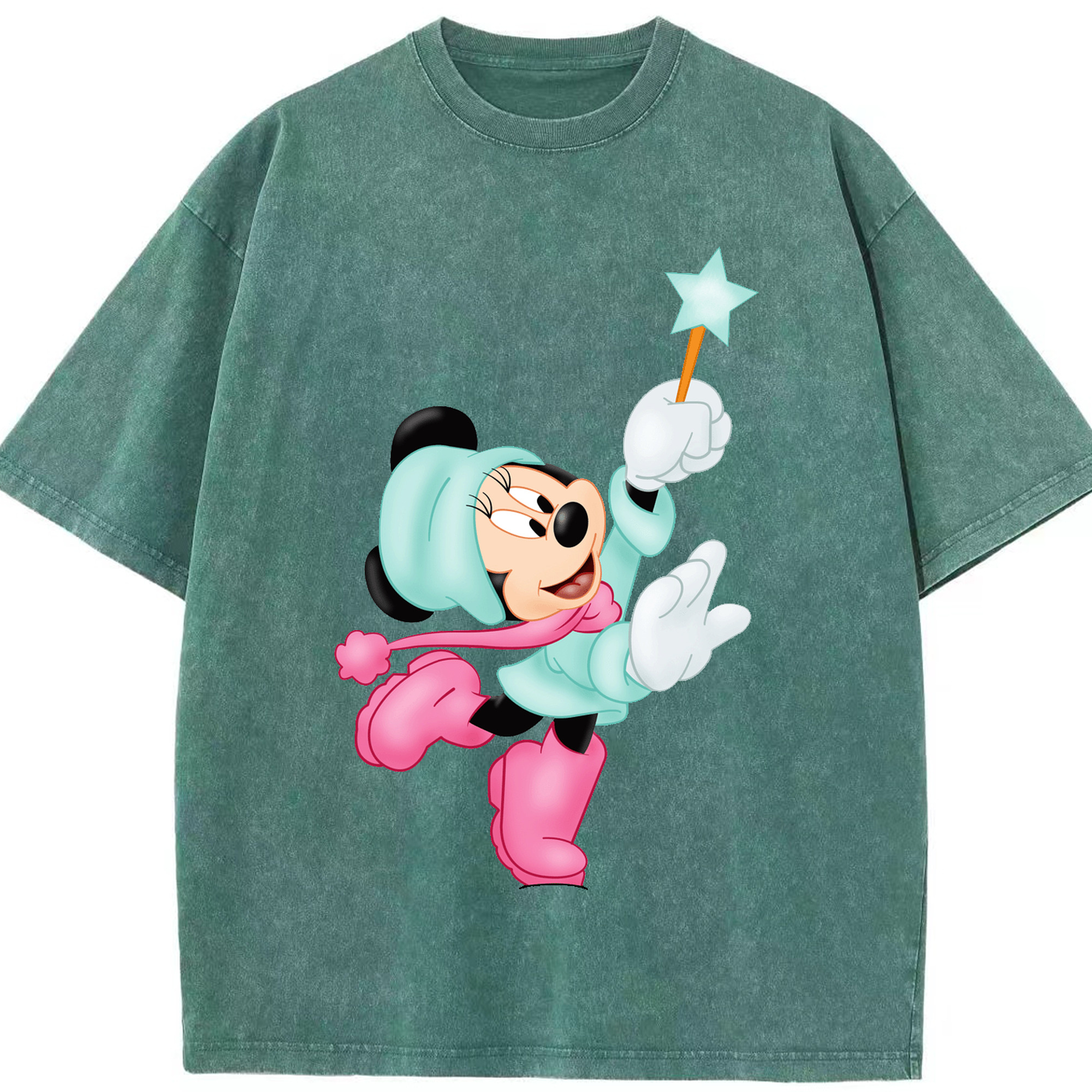 （画像用） ミッキーマウス Mickey Mouse 綿100% ヴィンテージ風 半袖Tシャツ（フロントプリント）